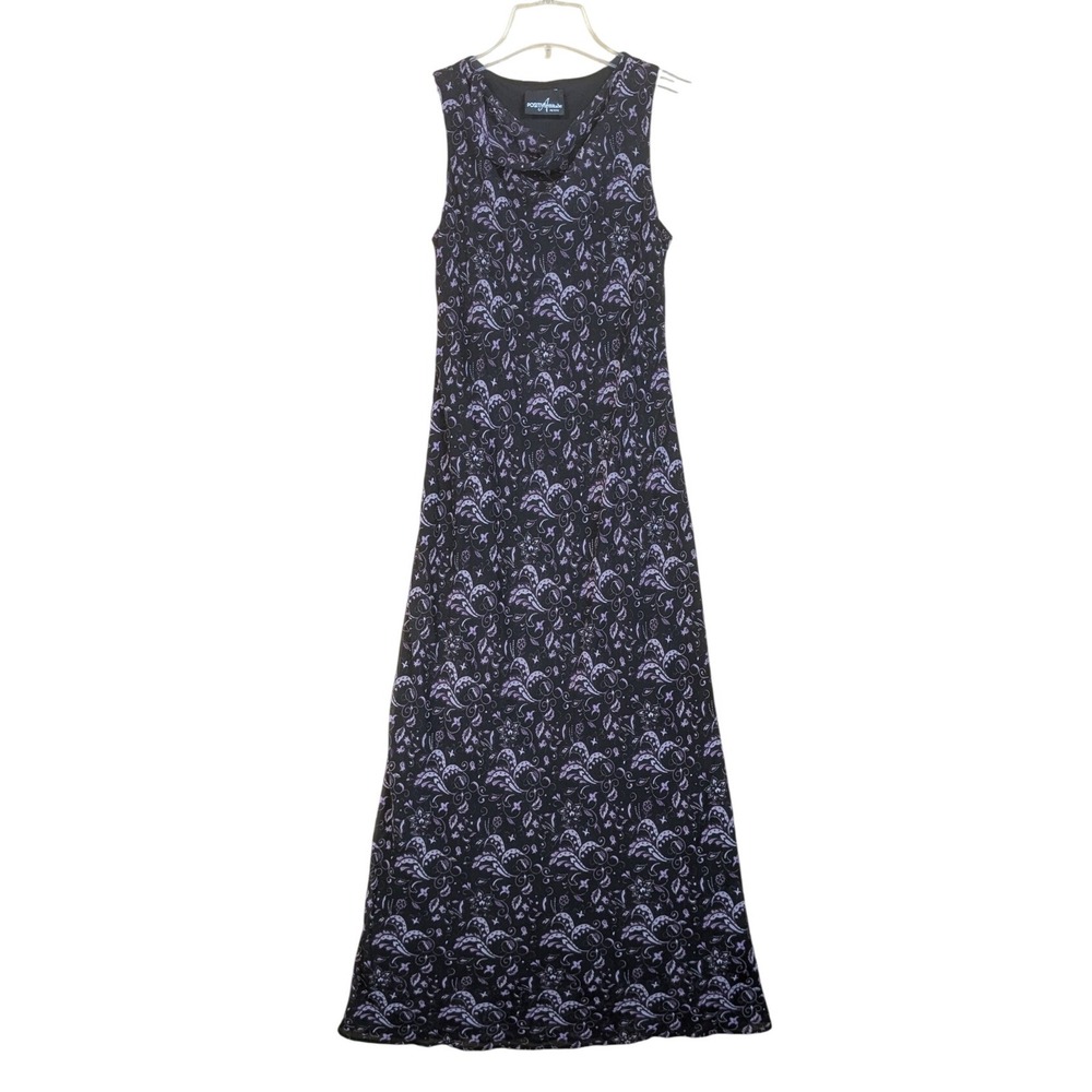 Positive Attitude Petite Dress Y2K Paisley Floral Maxi Whimsygoth Witchy Women 6